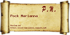 Pock Marianna névjegykártya